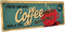 Fresh Brewed Coffee Served Here Metal Sign - 6”x16", Retro Vintage Kitchen Diner Coffee Shop