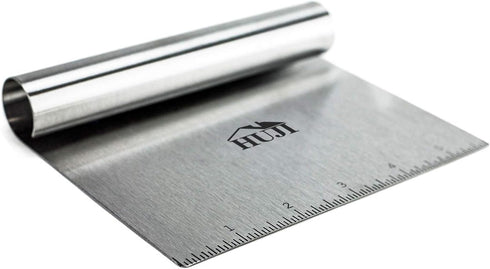 HUJI Stainless Steel Multi-Purpose Scrapper/Chopper, Ergonomic Handle (1 Pack, 5.75" X 4.75")