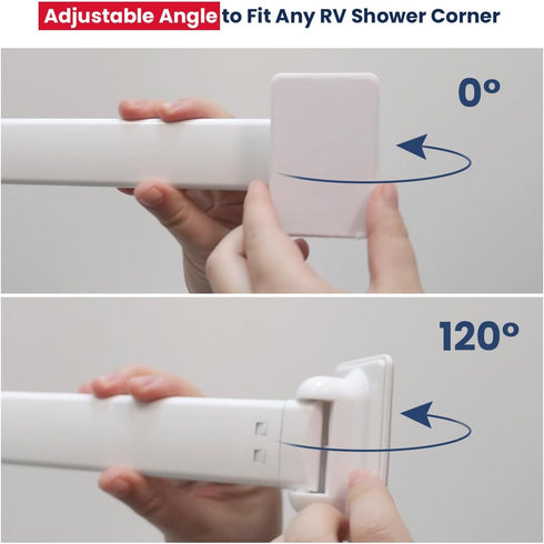 2 Packs Safoner Adjustable RV Shower Corner Storage Bar- Durable Aluminum RV Corner Caddy for Shower Organization