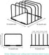 Cutting Board Holder Stand, Countertop Cutting Board Storage Rack, 6 x 6 x 3.9 in. Cutting Board Organizer for Baking Cookie Pan Small Racks Storage Stand Kitchen Cabinet (Black) by MESTUDIO