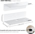 OAPRIRE White Floating Shelves Wall Mounted Set of 2, Acrylic Hanging Shelves for Bedroom, Office