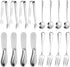 Cheese Butter Spreader Knives Set, 16 Pieces Stainless Steel Multipurpose Butter Knives, Slicer, Tongs, Forks