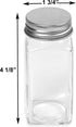 4 24 Pack Simple Houseware Spice Jars Ounce Square Glass Bottles with Shaker Lids, Funnel and Labels for Seasoning