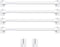 Jetec 4 Pieces Extendable Curtain Rod - Adjustable Plastic Bars with 10 Self Adhesive Hooks for Home Supply