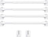 Jetec 4 Pieces Extendable Curtain Rod - Adjustable Plastic Bars with 10 Self Adhesive Hooks for Home Supply