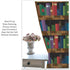 42x54in Pixelated Bookshelf Curtain for Kids, Shelf with Books in Pixel Art Style Game Concept Rod Pocket Window