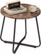 VECELO Patio Outdoor Side Snack Table,Small Round Anti-Rust Metal Style Desk for