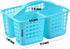 ALINK Plastic Shower Caddy Basket, Portable Divided Cleaning Supply Storage Organizer with Handle, Blue