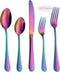 VANDBAO Rainbow Flatware Set, 20 Pieces Stainless Steel Colorful Utensils, Service for 4, Dishwasher Safe