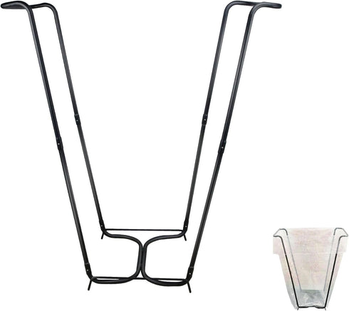 REMJUD Outdoor Trash Bag Holder Stand,Metal Garbage Bag Holder for 30-45 Gallon Bags,Leaf
