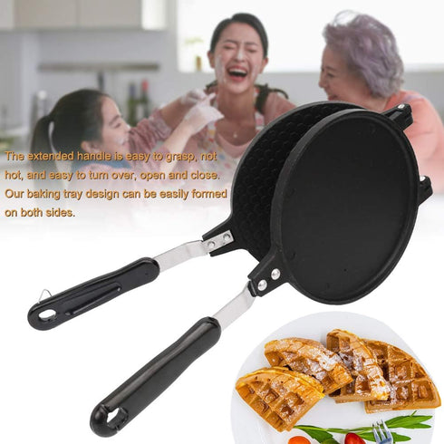 Waffle Cone Maker, Double Sided Pancake Maker, Multifunctional Crisp Omelet Pan, 6.7 Inches