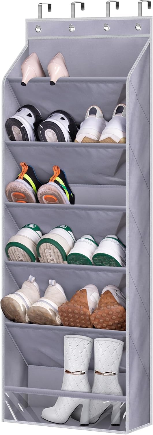 KEETDY Over The Door Shoe Organizer Fit Big Shoes Large Shoe Rack