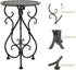 17" Black(1 Pack) NAKUPE Plant Stand Indoor & Outdoor Flower Pot Stand Tall Metal Plant Table,Single Planter Holder