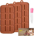 Waffle Chocolate Moulds, Silicone Candy Molds, 3PCS 12-Cavity Small Break Apart Molds, Non-Stick Reusable