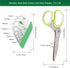 Luxiv Herb Scissors and Stripper Set - 5-Blades Stainless Steel Herb Cutter Tools with Safe Cover and Cleaning Comb