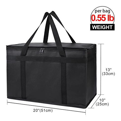 1-Pack Frozen Bodaon Insulated Food Delivery Bag, XX-Large Reusable Grocery Shopping Bag, Food Cold, Cooler Bags