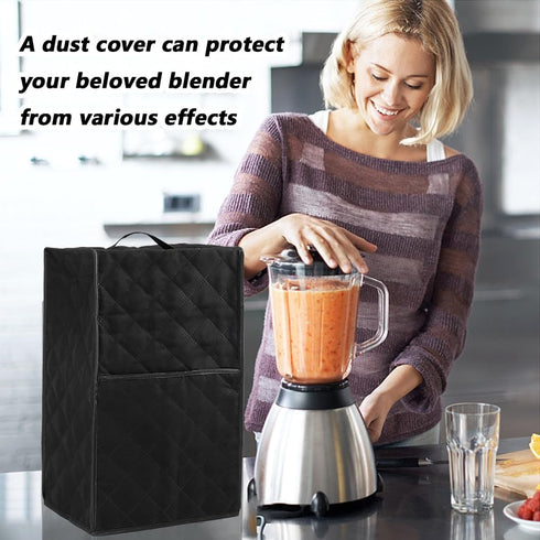 Blender Dust Cover, Kitchen Blender Cover with Accessory Pocket and Handle, Anti Fingerprint Dust Proof Cover