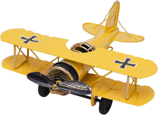 eZAKKA Airplane Decor Vintage Mini Metal Decorative Airplane Model Hanging Wrought Iron