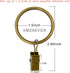 40 Pack Metal Curtain Rings with Clips, Decorative Drapery Hooks 1.5 in Interior Diameter (Antique Bronze)