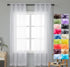 WPM White Sheer Curtains, 58" Wide x 84" Long 2 Panels for Living Room Window Treatment
