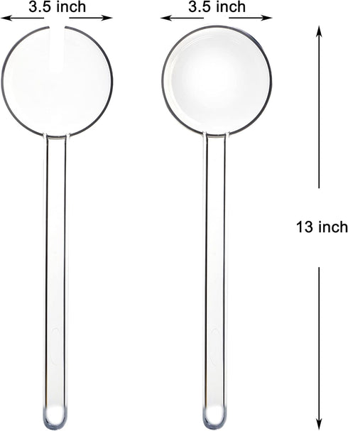 Youngever 4 Pieces 12.8 Inch Plastic Salad Servers, Set of 2