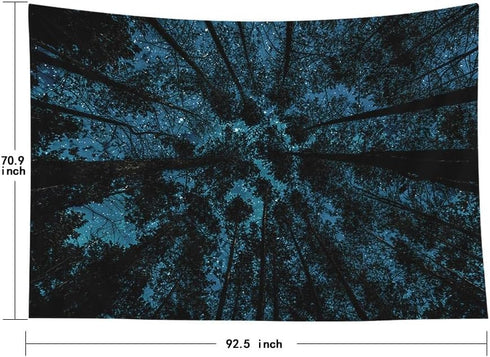 EMMTEEY Night Sky Tapestry, Large Wall Hanging with Stars and Clouds, 92.5X70.9 Inches for Men