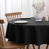 Softalker Round Tablecloth, Waterproof & Stain Resistant, 60 inch, Black
