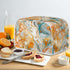 2 Slice Toaster Cover, Gold Cyan Marble Appliance Cover, Abstract Art Fluid Painting Universal Fit Wide Slot