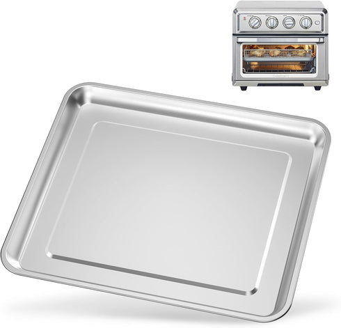 Stainless Steel Baking Tray Pan Compatible with Cuisinart Airfryer TOA-060 and TOA-065