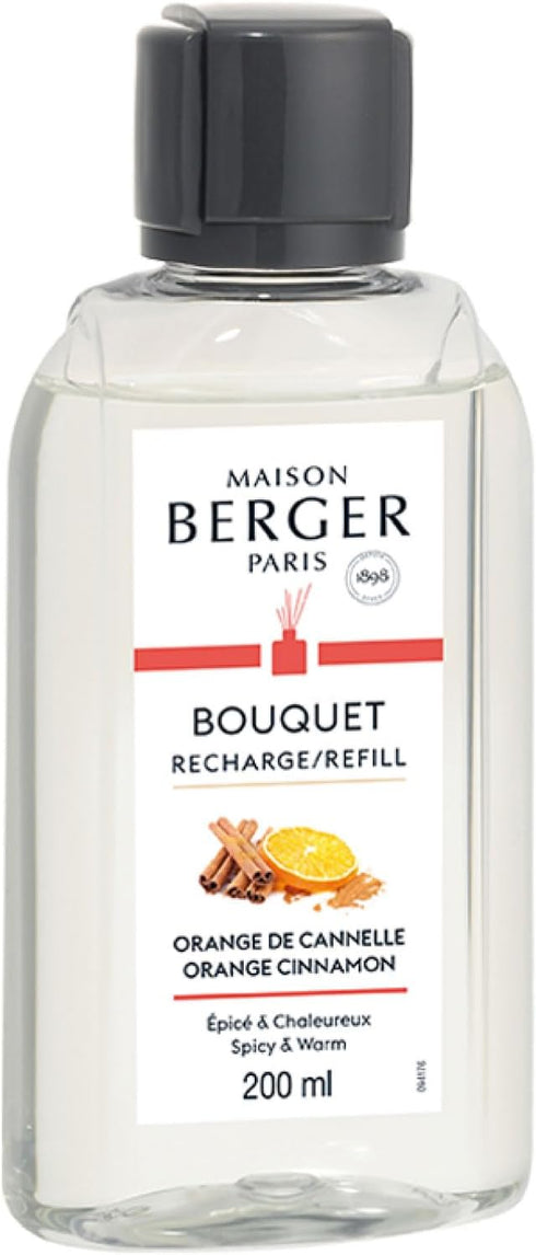 MAISON BERGER 200ml Orange Cinnamon Reed Diffuser Refill, Clear
