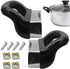 2pcs Pot Handle Replacement, Universal for Sauce Pot, Cooker, Steamer, Pressure Pan Short Side Handle (1 or 2-Hole