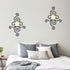 2 OYEFLY Pcs Metal Wall Candle Sconces,Black Elegant Swirling Wall Decorations (Black)