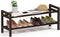 Haddockway Bamboo Shoe Rack for Closet, Free Standing Shoe Organizer with Smooth