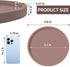 NIUnie 9" Countertop Silicone Bathroom Tray, Round Reddish Brown Vanity Organizer Decorative Tray for Soap, Candle