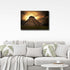 Mayan Chichen Itza Wall Art, Pyramid of Kukulcan El Castillo Sunset Painting, 16" Wx24" H Canvas Print