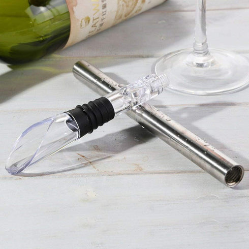 YouYah Wine Chiller Stick 3-in-1 Stainless Steel Bottle Cooler Stick, Rapid Iceless Wine Chilling Rod with Aerator and