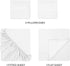 400 Count Set, 1 1 2 Superior Egyptian Cotton Thread Bed Sheet Elastic Deep Pocket Fitted Sheet, Flat Sheet