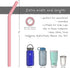 Reusable Silicone Drinking Straws - Big Size with Curved Bend for Tumblers, BPA Free, Flexible, Safe for Kids