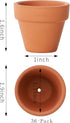 Yishang 1.9 Inch Tiny Terracotta Pots - Pack of 36 Mini Clay Pots with Drainage Holes for Succulent Plants