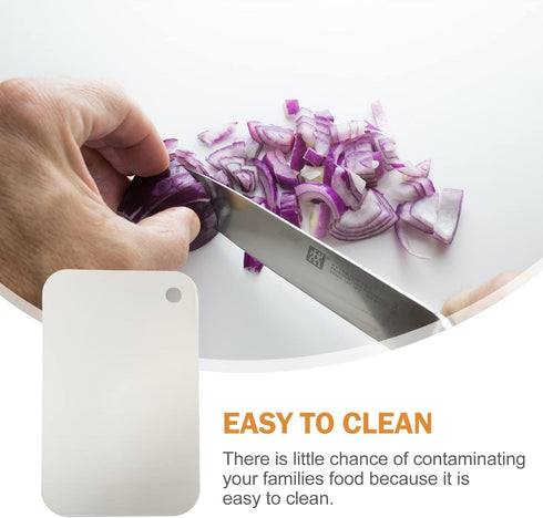 DOITOOL Stainless Steel Cutting Board, Square Modern Chopping Block for Home Kitchen (9.44x5.9inch)