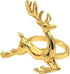 Napkin Rings Holders Set of 6, Gold Deerlet - Fall Wedding Holiday Christmas Table Decoration