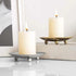 Set of 3 Decorative Iron Plate Candle Holders, 4.33x0.78inch for LED & Wax Candles, Spa & Wedding Decor