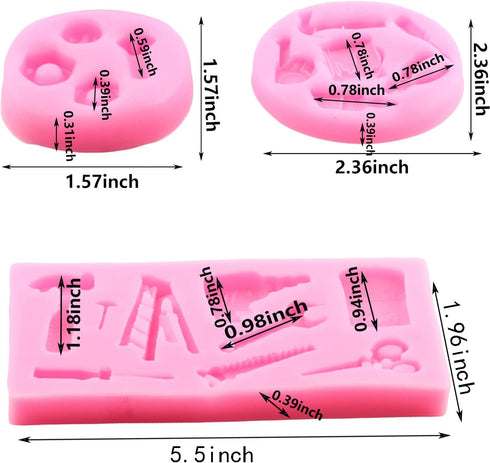 Mujiang Fondant Silicone Molds for Chocolate, Candy, Sugarcraft Cupcake Topper Cake Decorating Tools