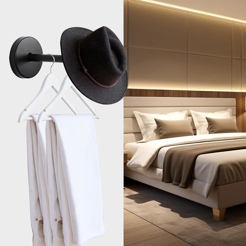 Long Hook Stainless Steel Coat Hook, Robe Hanger Wall Mount Hook, 200mm/8 Length - 2pcs