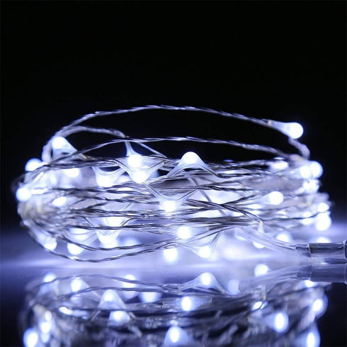 4 Pack Battery Operated Dewdrop LED Lights, Indoor Mini Fairy Lights with Timer, 30 Count LEDs, 10 Feet