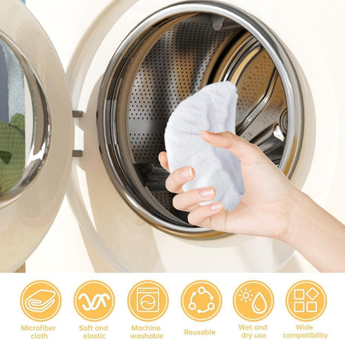 RODISHOMM (4 Steam Cleaner Accessories, Universal Reusable Steam Mop Pads, Steam Shot Attachments, Handheld Steam