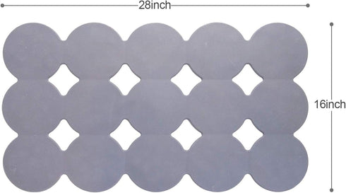 Patented Non Slip Bathtub Mat with Strong Suction Cups, Soft Natural Rubber Bath Mat for Inside Tub