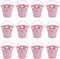 Tinplate Metal Bucket with Handle, 12pcs Mini Hollow Love Candy and Snack Storage Tin Bucket for Gardening Crafts, Home
