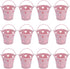 Tinplate Metal Bucket with Handle, 12pcs Mini Hollow Love Candy and Snack Storage Tin Bucket for Gardening Crafts, Home
