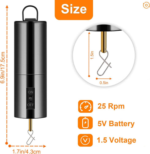 Wind Spinner Motor, Battery Operated Hanging Display Motor, 20 RPM Rotating Motor for Yard Decor